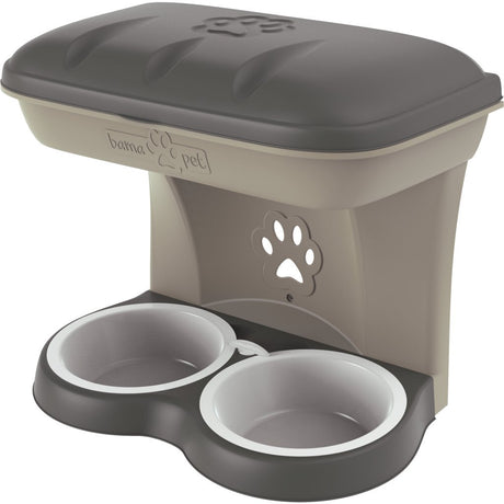 Bama gamelle de nourriture pour chien 50x29x52 cm taupe