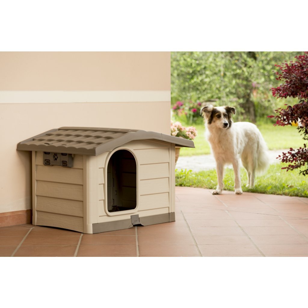 Bama pet niche pour chien cuccia 110x94x77 cm beige taupe