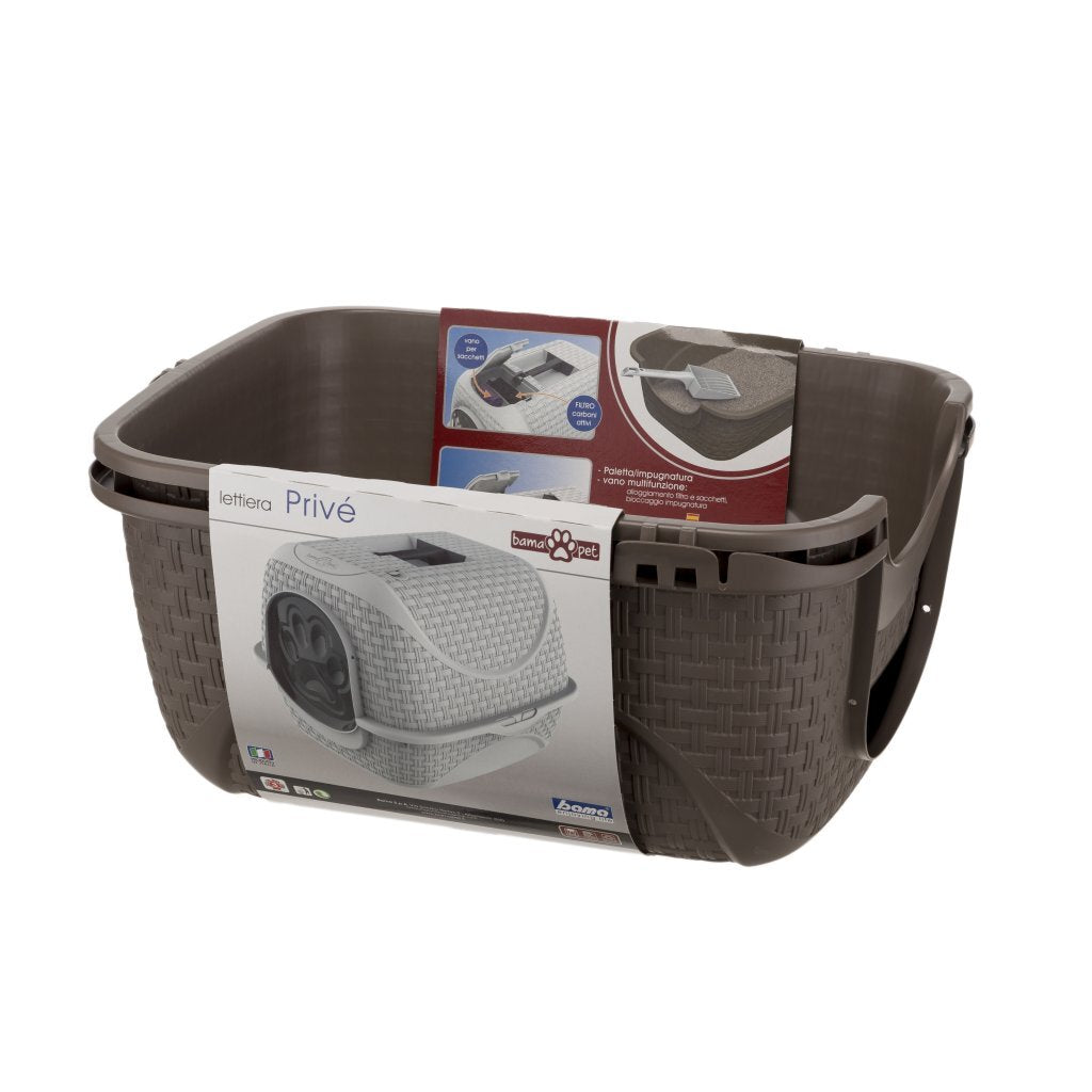 Bac à litière pour animaux Bama 41,8x50,5x39,6 cm taupe