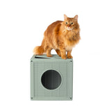 Bama pet qublo chat cube 35x35x35 cm vert sauge