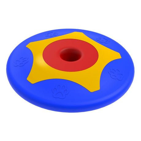 Bama pet trotto disque jouet pour chien 24,5x4,5 cm bleu jaune rouge