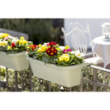 Jardinière de balcon à fleurs Bama fioriera 60x20x18,5 cm vert sauge