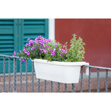 Jardinière de balcon à fleurs Bama fioriera 60x20x18,5 cm blanc