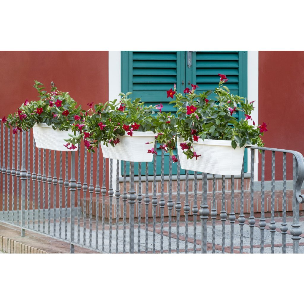 Jardinière de balcon à fleurs Bama fioriera 60x20x18,5 cm blanc
