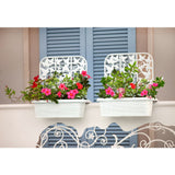 Bama fioriera jardinières de balcon intimité 60x22x64 cm 2 pièces blanc