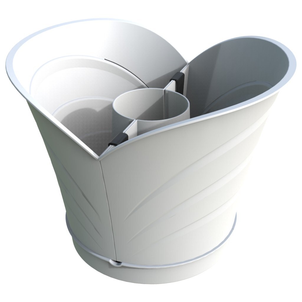 Bama tulipano pot de fleur 5l 34,5x19x30 cm 4 pièces blanc