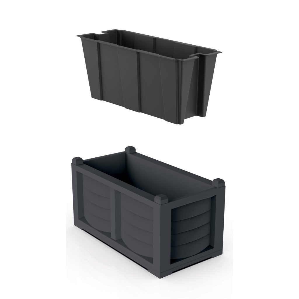 Bama kit jardinière arredo 80x42,5x42 cm anthracite