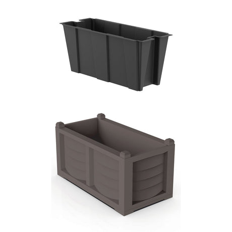 Bama kit jardinière arredo 80x42,5x42 cm taupe