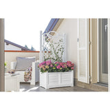 Bama fioriera bac à fleurs séparé 80x42,5x150 cm blanc