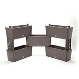 Jardinières connectables brique Bama 75l 59x23x27 cm 5 pièces anthracite