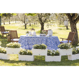 Jardinières connectables brique Bama 75l 59x23x27 cm 5 pièces blanc