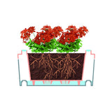 Jardinières connectables brique Bama 75l 59x23x27 cm 5 pièces taupe
