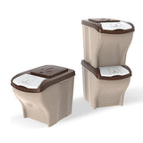Bama récipient à nourriture pour animaux 3x20l beige taupe