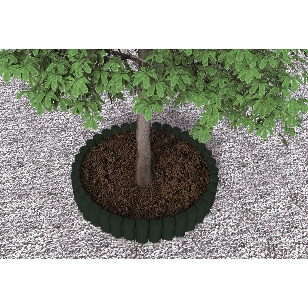 Bama bordure modulable de jardin imitation bois 38,5x15 cm 6 pièces vert