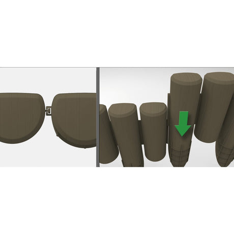 Bama bordure modulable de jardin imitation bois 38,5x15 cm 6 pièces marron