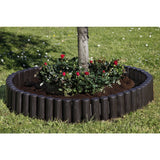 Bama bordure modulable de jardin imitation bois 38,5x15 cm 6 pièces marron