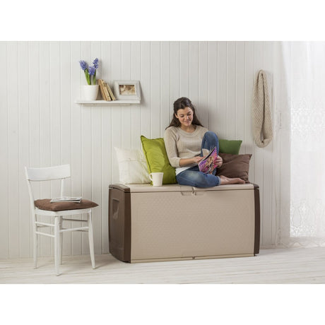 Bama mettitutto conteneur 350l 122x56x63 cm beige taupe