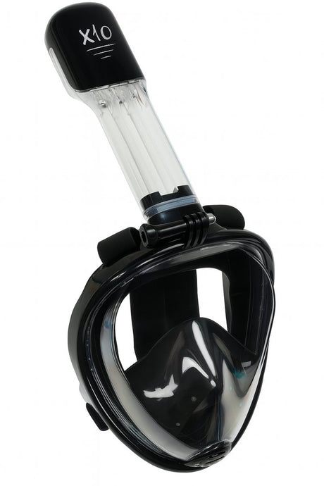 Masque de plongée X10 - lunettes de plongée - tuba - ensemble de tuba - masque complet - adultes - noir - L XL
