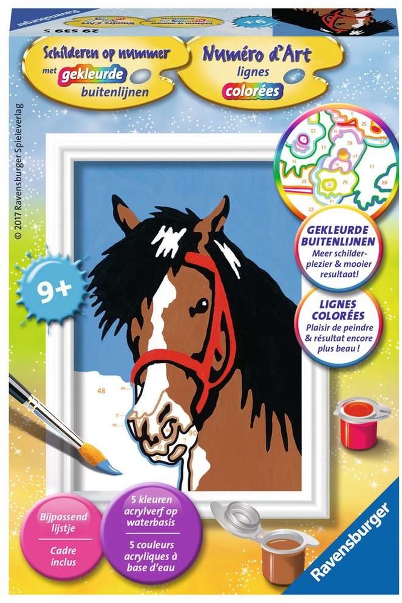 Ravensburger peinture par numéro look cheval - paquet de loisirs