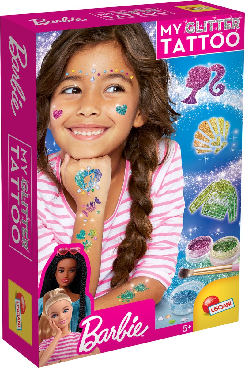 Lisciani Barbie mon tatouage à paillettes