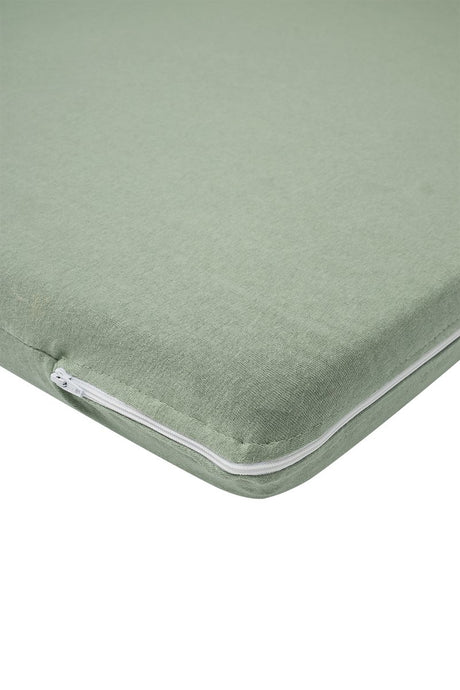 Meyco baby meyco housse de matelas pour lit de camping - 60 x 120 cm - jersey - vert pierre