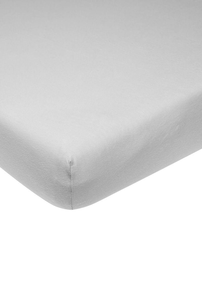 Meyco baby uni drap-housse matelas pour parc - gris clair - 75x95cm