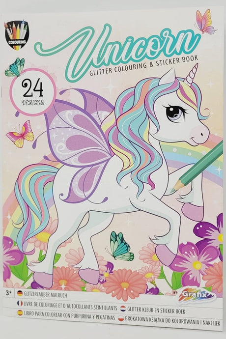 Couring Craft Group Color et autocollant livre de licorne sirène