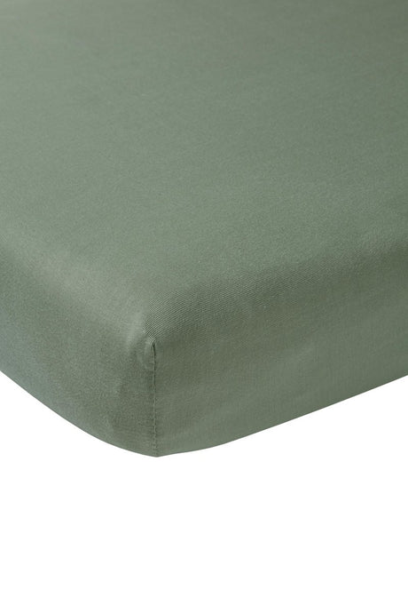 Drap-housse Meyco bébé uni - vert forêt - 60x120cm