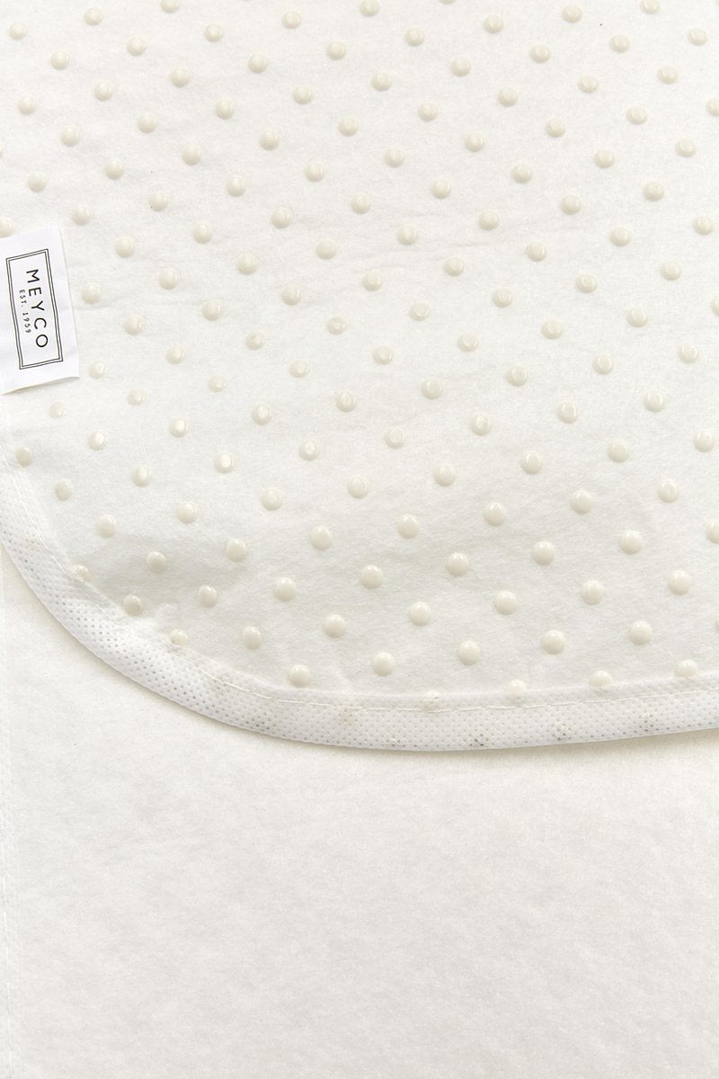 Meyco housse de matelas bébé à crampons antidérapant lit junior - blanc - 70x140cm