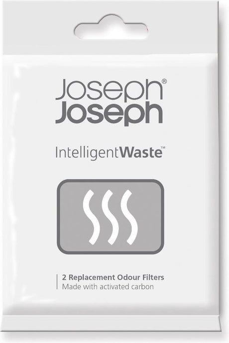 Joseph Joseph filtres à odeurs de remplacement déchets intelligents - filtres à charbon actif pour systèmes de déchets totem et titan stack - paquet de 2