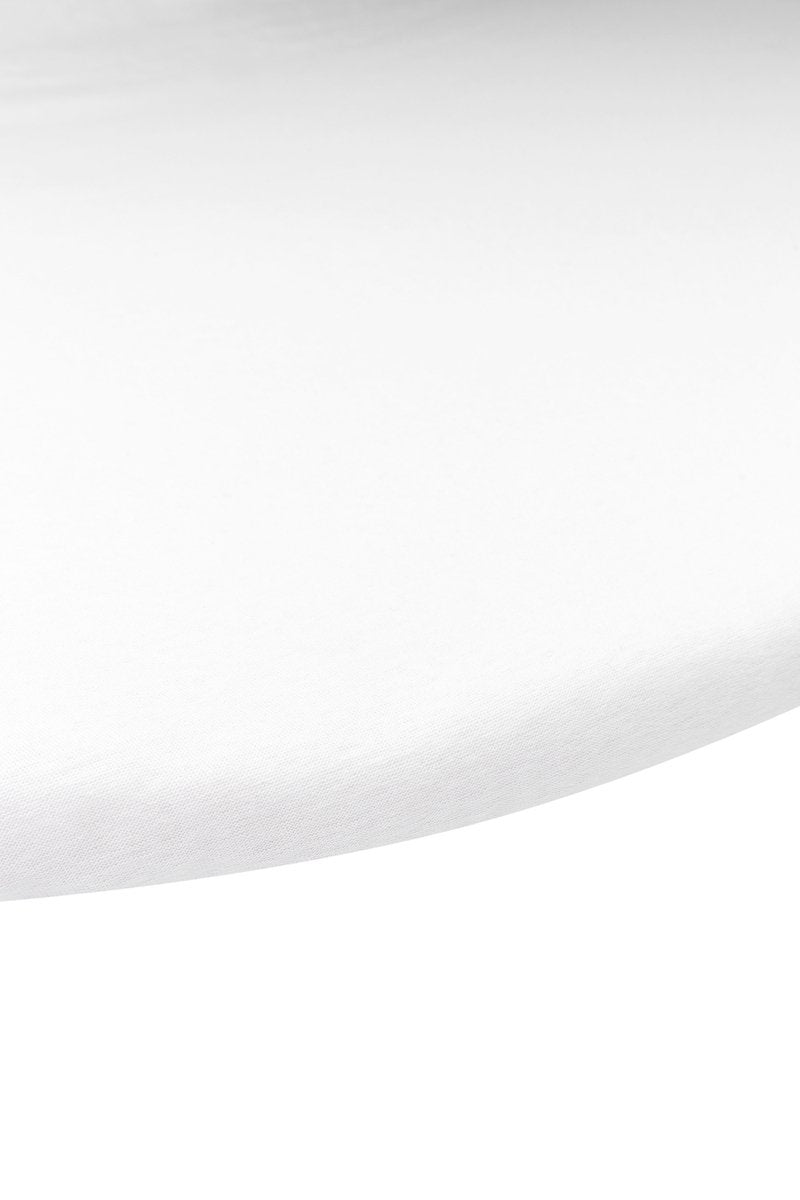 Meyco baby uni drap-housse matelas pour parc - blanc - rond 90 95cm