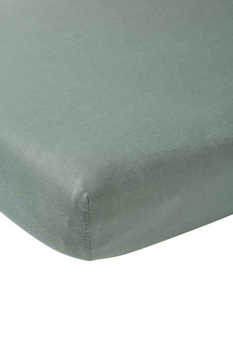 Drap-housse Meyco baby uni pour berceau - vert pierre - 40x80 90cm
