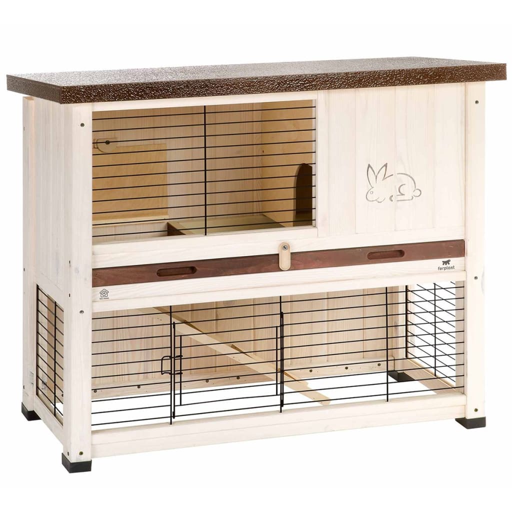 Ferplast Rabbit Hutch Ranch 100 Basic 92x47x81 cm White 57090000