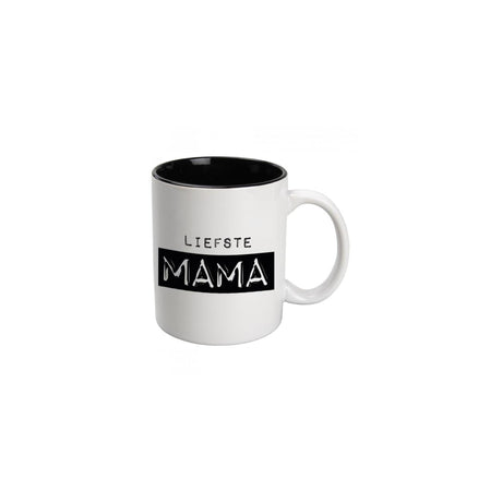 Paperdreams mok black white - mama