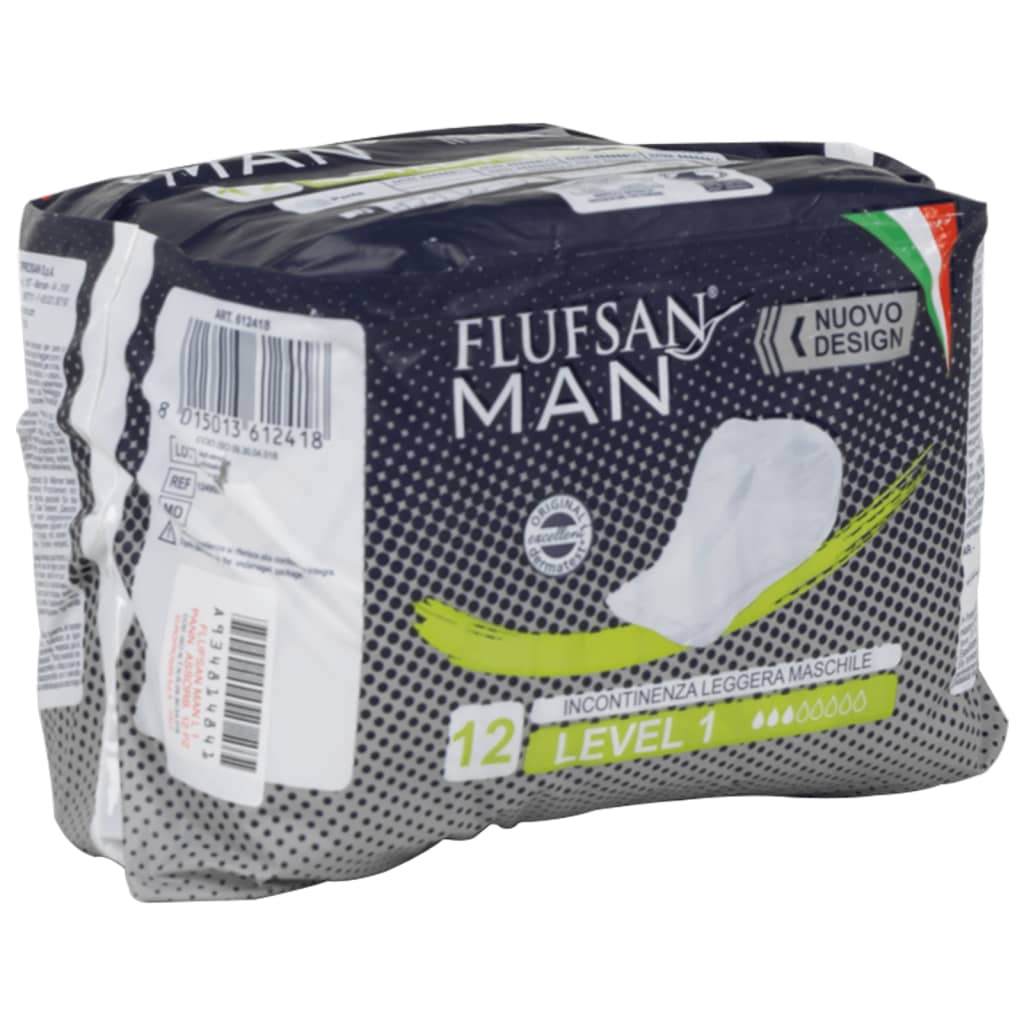 Material de incontinencia de Vidaxl Flufsan para hombres 96 ST Nivel 1