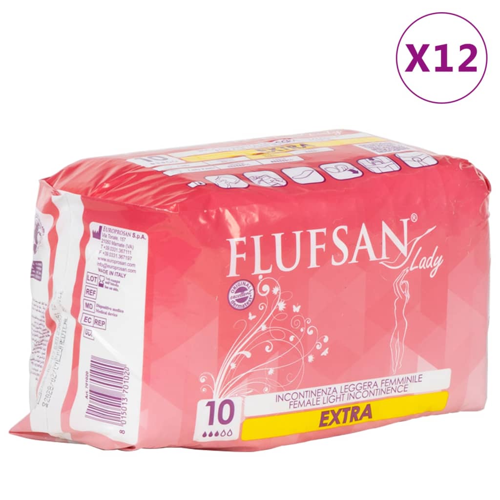 Vidaxl Flufsan Inkontinenčni material za ženske 120 psov