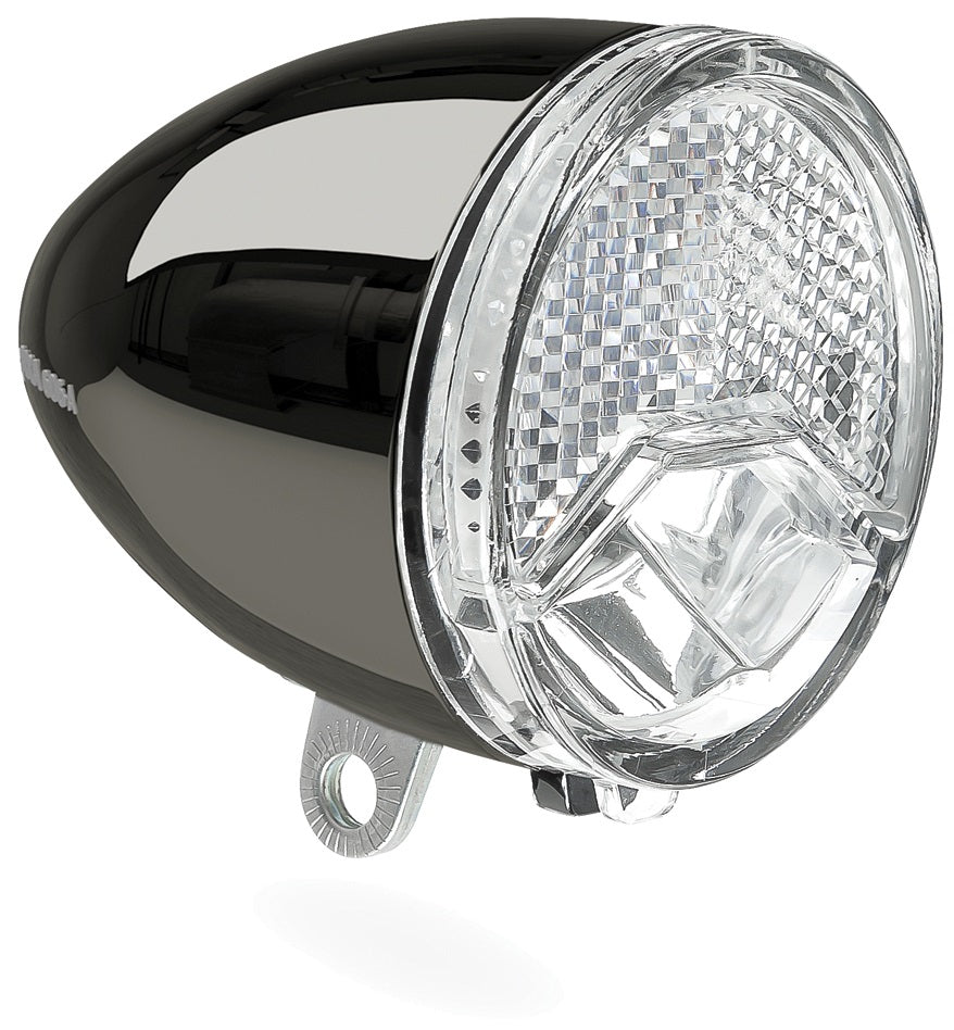 Headlight AXA 606 Bike électrique 6-48 Volt Dark Chrome 15 Lux