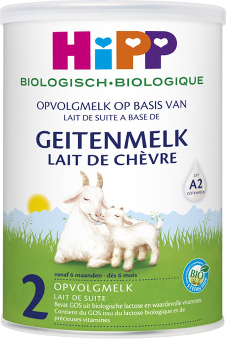 Hipp lait de suite 2 bio – aliment bébé au lait de chèvre – 6+ mois – 400g