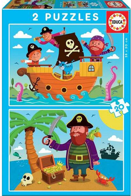 Educa - puzzle - 2 x 20 pièces - pirates