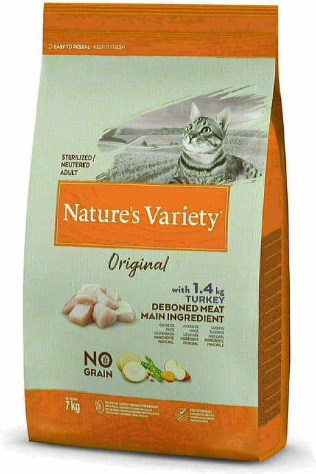 Natures Variété Nature's Variété – Dinde stérilisée originale sans céréales pour chats.