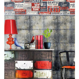 Noordwand Noordwand Wallpaper Urban Friends Coffee Billboards Small Blue and Red