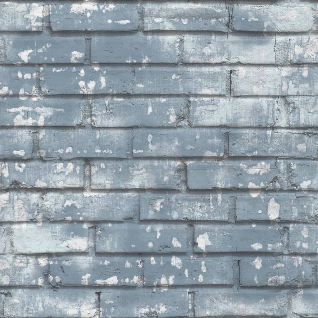 Noordwand Noordwand Wallpaper Urban Friends Coffee Bricks Blue and White