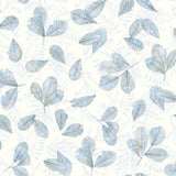 NOORDWAND Fond d'écran des feuilles à feuilles persistantes blanches et bleues