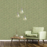 Papier peint mural nord vert en osier naturel