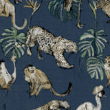 North Wall Wallpaper Zero Exotic Animaux bleu