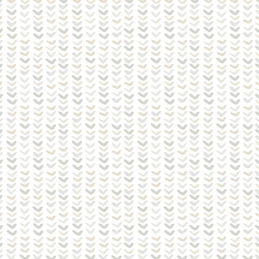 Papier peint mural nord mondo bébé petit harts blanc et gris