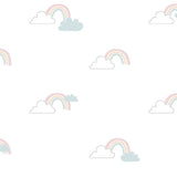 Fond d'écran mural nord Mondo Baby Clouds Blanc Blue Rose