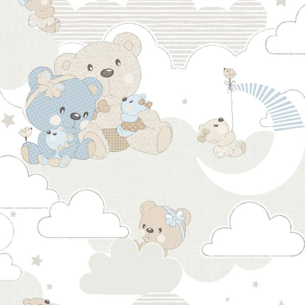 North Wall Noordwand tapeta Baby Dies Bears Blue and Beige