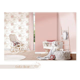 Wallpaper North Wall Noord Wallpaper Baby Hug Bears Pink and Beige