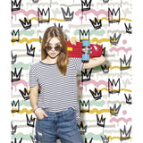 North Wall Wallpaper Friends Coffee Sith Graffity and Crowns Black Blanc